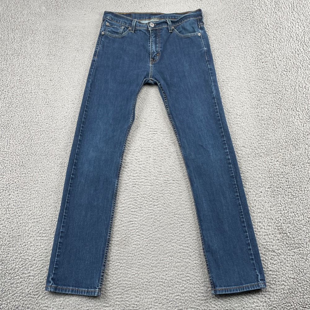 Levis 513 Jeans Mens 30x32 Blue Slim Straight Stretch Denim Classic Casual